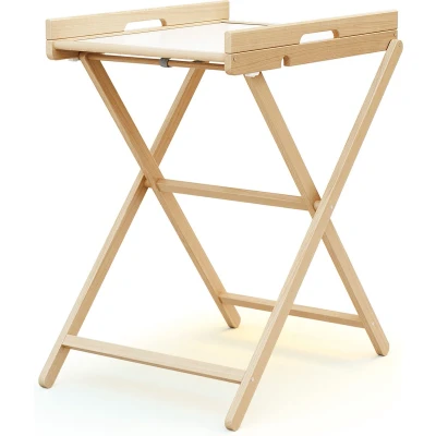 Afbeelding van AT4 Inklapbare Commode ESSENTIEL met Aankleedkussen beuken gelakt