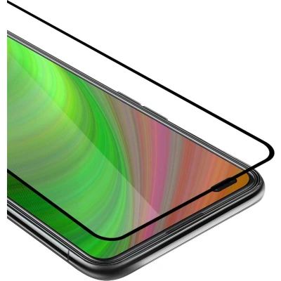 Afbeelding van Cadorabo Screenprotector geschikt voor Oppo Reno4 Z Volledig scherm pantserfolie Beschermfolie in TRANSPARANT met ZWART Gehard (Tempered) display beschermglas 9H hardheid 3D Touch