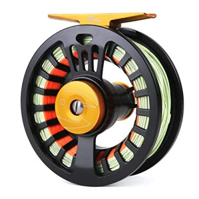 Afbeelding van MAXIMUMCATCH Tail vliegen haspel, groot frame, CNC aluminum Lichaam van legering, Vliegvissen reel, 3/4 5/6 7/8wt (haspel met lijn, wt)