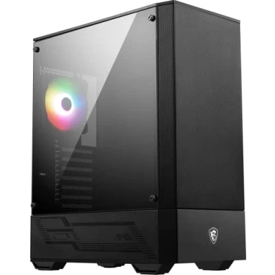 Afbeelding van MSI MAG Forge 110R, Midi Tower, PC, Noir, ATX, micro Mini ITX, Métal, Jouer