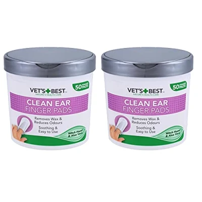 Afbeelding van AB Tools 100PK Hond Huisdier Oor Reiniging Vinger Pads Wipes Verwijdert Wax Hygiëne