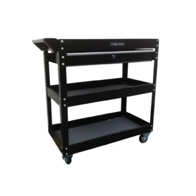 Afbeelding van US PRO TOOLS Gereedschapskar Tool Trolley Werkstation Gereedschapskast Glans Zwart met Afsluitbare Kogellagerlade