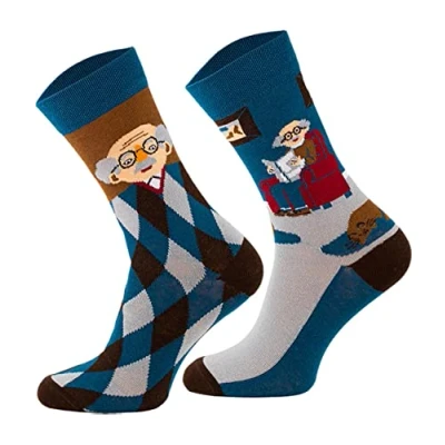 Afbeelding van TODO Grappige sokken met motief voor heren en dames, leuke coole sokken, kleurrijk, veelkleurig, gek, 39 42 EU