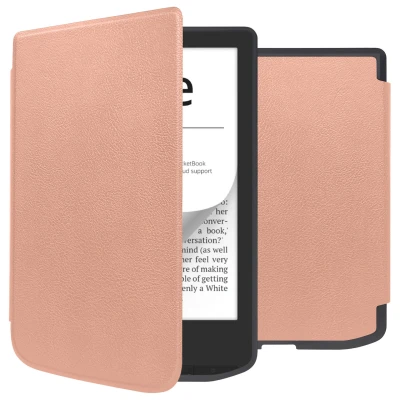 Afbeelding van Pocketbook Verse Pro Hoes: iMoshion Slim Soft Case Sleepcover Bookcase zonder stand Rosé Goud Kunstleder E Reader Hoezen