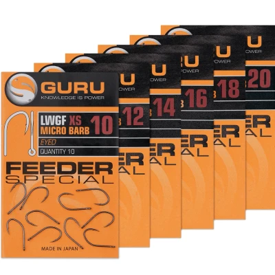 Afbeelding van Guru LWGF XS Micro Barb Eyed Haak Met Oog En Weerhaak 10