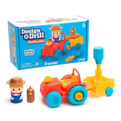 Afbeelding van Learning Resources Educational Insights Design &amp; Drill Bolt Buddies Tractor Speelset, Veelkleurig