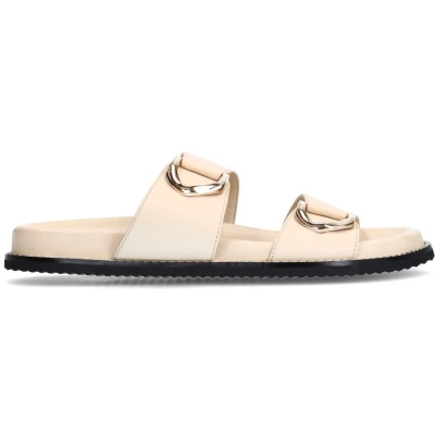 Afbeelding van Sacha leren slippers ecru