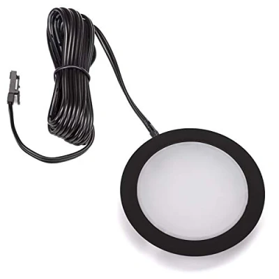 Afbeelding van 5 stuks SOTECH LED inbouwspot Giulia, zwart, ultraslim 65 x 12 mm / 12V 3W koud wit 6000K
