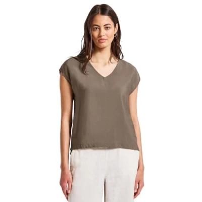Afbeelding van Street One Blouse, Dames, Maat: 34, Braun