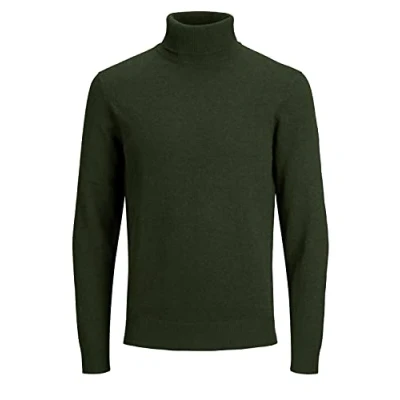 Afbeelding van JACK &amp; JONES Gebreide trui met rolkraag, groen (roze)., XXL