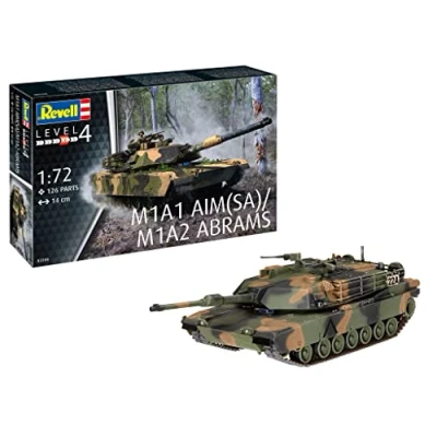 Afbeelding van 1:72 Revell 03346 M1A1 AIM(SA)/ M1A2 Abrams Tank Plastic Modelbouwpakket