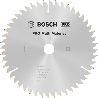 Afbeelding van Bosch Accessories Multi Material 2608640506 Hardmetaal cirkelzaagblad 184 x 30 2.4 mm Aantal tanden: 48 1 stuk(s)