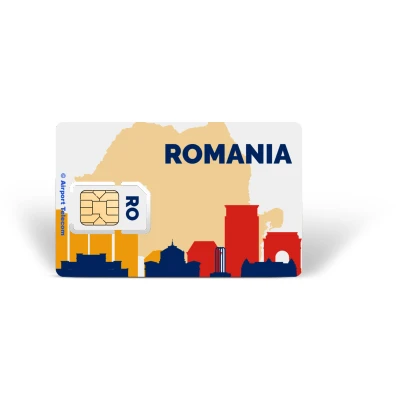 Afbeelding van Simkaart Roemenië Unlimited Data Prepaid Met Snel 4G/5G Internet En Bellen Op Reis In Europa Airport Telecom
