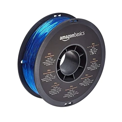 Afbeelding van Amazon Basics TPU filament, 3D printer, 1,75 mm, spoel van 1 kg, blauw