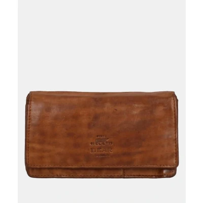 Afbeelding van Bear Design Cow Lavato Dames Portemonnee 12cc cognac