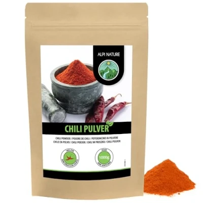 Afbeelding van Chilipoeder (1 kg), chilipoeder, gemalen chilipeper, 100% natuurlijk en zonder toevoegingen, chilipepers