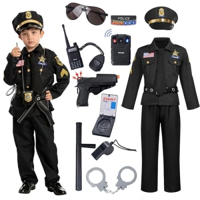 Afbeelding van Spooktacular Creations Politiekostuum voor kinderen, cosplay, Halloween, klein (5 7 jaar))