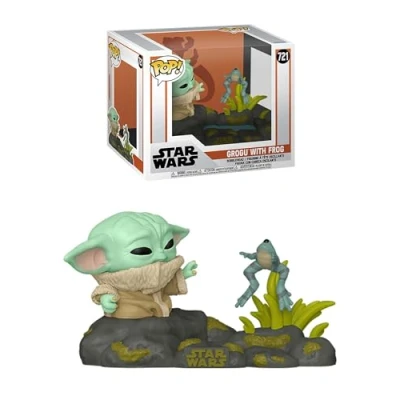 Afbeelding van Funko POP! DLX Grogu w/ Frog 721 The Mandalorian Star Wars