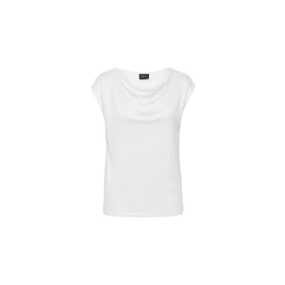 Afbeelding van s.Oliver Black Label MIT Wasserfallausschnitt Tshirt print, Dames, Maat: 42, Ecru
