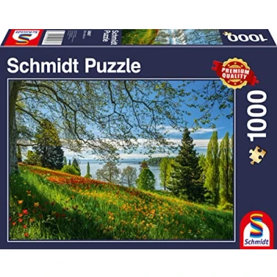 Afbeelding van Frühlingsallee zur Tulpenblüte, Insel Mainau Puzzle 1.000 Teile NEU