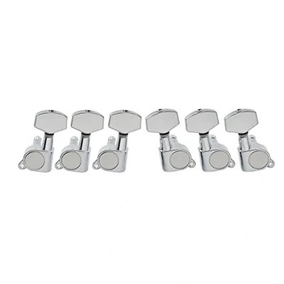 Afbeelding van Musiclily 3L3R Gitaar Tuners Stemmechanieken Tuning Pegs Keys Machine Heads voor Les Paul Elektrische Akoestische Gitaar, Chroom met Grote Knop