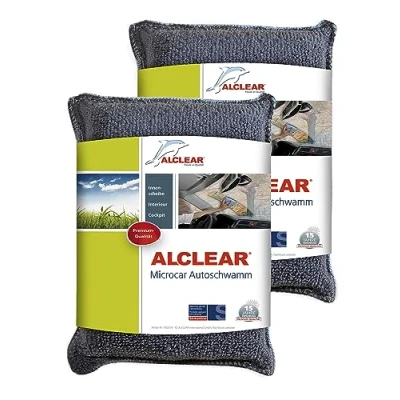 Afbeelding van Alclear 950014 Autospons van ultra microvezel, tegen beslagen ruiten, autoverzorging, glasreiniger, helder zicht, anti condens, 2 stuks