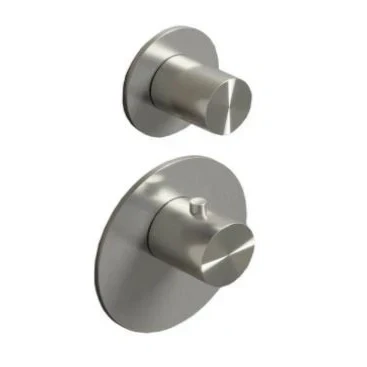 Afbeelding van SB 316 AESTHETICS Round Inbouw thermostaatkraan met 2 uitgangen / stop omstelkraan volledig RVS 1208954901