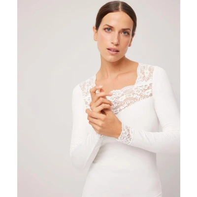 Afbeelding van Ysabel Mora Thermisch shirt met kant en lange mouwen, L
