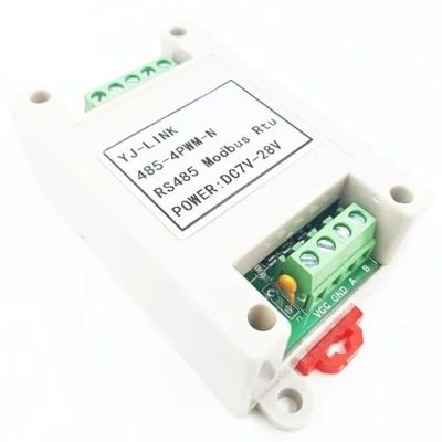 Afbeelding van 4 kanaal 485 aan PWM/NPN Signaaluitgang/Hoge Frequentie Vierkante Golf Pulse Signaal Generator Modbus