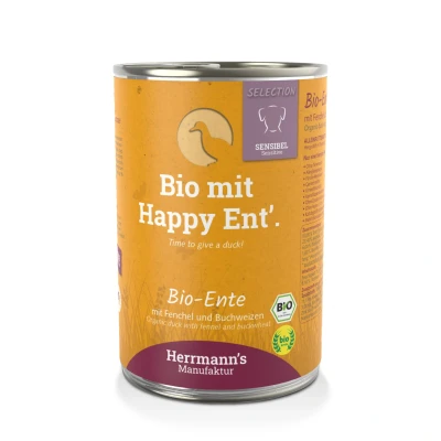 Afbeelding van Herrmann&#039;s Bio Sensitive hond Eend met venkel 400 gr.