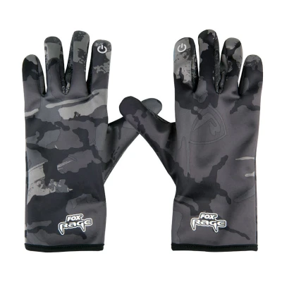 Afbeelding van Fox Rage Windblocker Thermal Camo Gloves (+ incl Touch voor Smartphone) Maat : Large