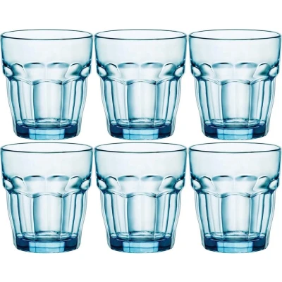 Afbeelding van Set van 12x stuks tumbler waterglazen/drinkglazen blauw 270 ml Drinkglazen