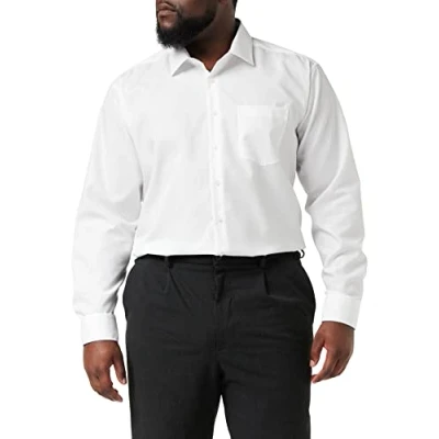 Afbeelding van Seidensticker Herren Business Hemd Regular Fit Bügelfrei Kent Kragen Langarm 100% Baumwolle