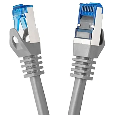 Afbeelding van BIGtec 5m CAT.7 patchkabel netwerkkabel Gigabit Patch DSL LAN Ethernet kabel grijs koperen dubbel afgeschermd (RJ45 stekker Cat 7 S/FTP PIMF)