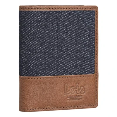 Afbeelding van Lois Portemonnee Heren Leer RFID Leren Met Stijlvol Design Duurzame Leather Wallet Voor Mannen Veiligheid En Klasse Elke Gelegenheid, Blauw