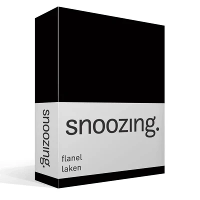 Afbeelding van Snoozing Flanel Laken Eenpersoons 150x260 cm Zwart