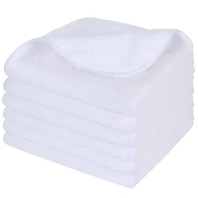 Afbeelding van Microvezel make up remover doek gum ultrazacht gezichtsreinigingsdoek washandjes gezicht herbruikbaar en hypoallergeen 30cmx30cm 6 pack wit