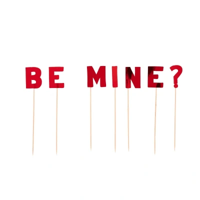Afbeelding van Taarttopper Be Mine Valentijnsdag Hootyballoo