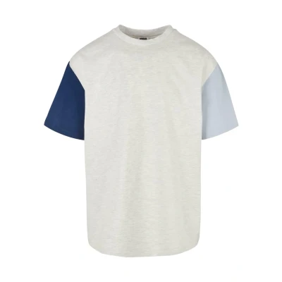 Afbeelding van Urban Classics Oversized Colorblock Tshirt print, Heren, Maat: 4XL, Lightgrey
