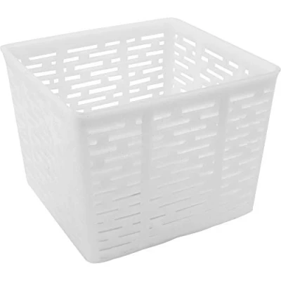 Afbeelding van Browin 411313 De witte duurzame vierkante kaasvorm, 11 x 8,5 cm, voor 500 g kaas is ideaal het maken van thuis, labkaas, feta, kwark en ricotta.