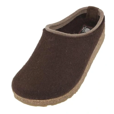 Afbeelding van Haflinger Pantoffels dames en heren Grizzly Kris 711056, grootte:43, kleur:Bruin