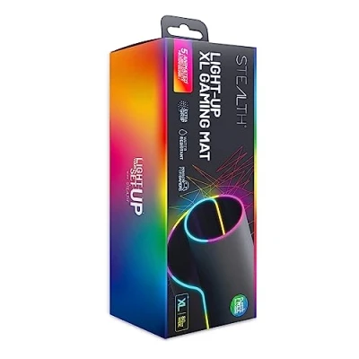 Afbeelding van STEALTH LED Light Up XL gaming mat compatibel met pc en consoles antislip, duurzaam, comfortabel gamen maximaal 13 RGB lichteffecten