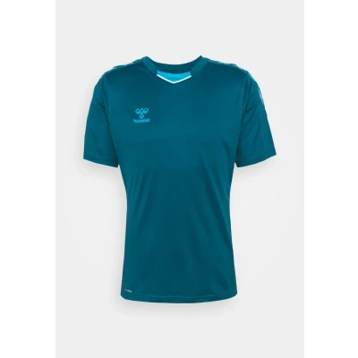 Afbeelding van Hummel Hmlcore XK POLY S/S Tshirt print, Heren, Maat: Small, Blue coral