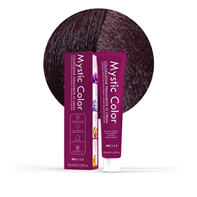 Afbeelding van Mystic Color Permanent Cream Coloring with Argan Oil and Calendula Long Lasting Hair Mahogany Brown 4.5 100ml