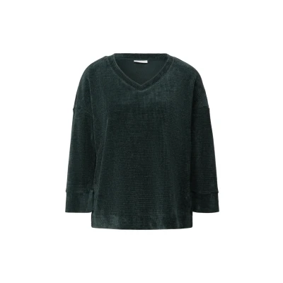 Afbeelding van Street One Kuscheliges Vneck Trui, Dames, Maat: 34, Grün