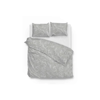 Afbeelding van Zo Home Dekbedovertrek Katoen Paisley Di Lino Linnen Look dove grey 140x200/220