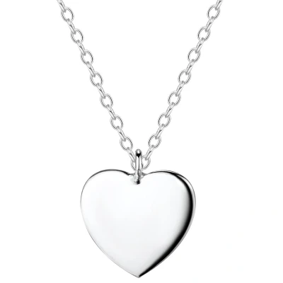 Afbeelding van JoyS Zilveren hartje hanger met ketting hart 10 mm 45 cm