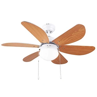Afbeelding van Cecotec EnergySilence Aero 360 plafondventilator, 50 W, energiebesparend, 91 cm diameter, lamp, 6 omkeerbare messen, 3 snelheden, winterfunctie, witte of houtafwerking