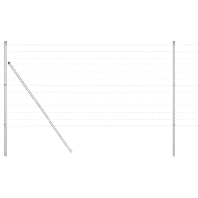 Afbeelding van vidaXL Euro Fence met 7 Palen 1x10 m Gegalvaniseerd Staal