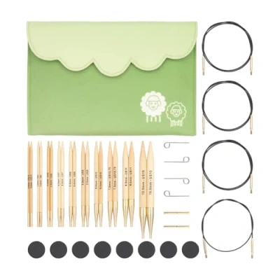 Afbeelding van KnitPro Verwisselbare naaldpunten Set Bamboo Deluxe (3.00, 3.50, 4.00, 4.50, 5.00, 5.50, 6.00, 7.00, 8.00 and 10.00 mm)